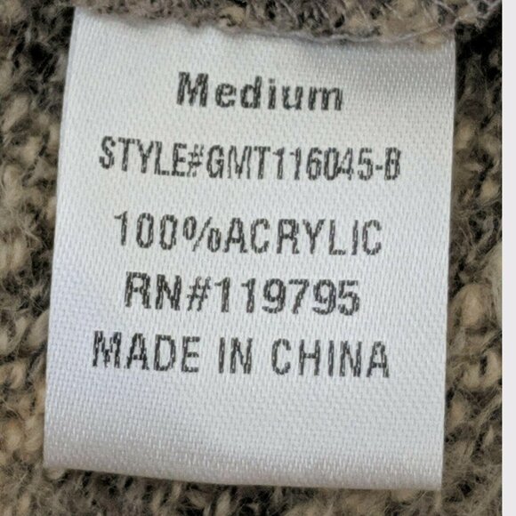 Francescas Open Front Sweater Gray‎ Peach Lightweight Long Sleeve Womens M - Picture 6 of 6